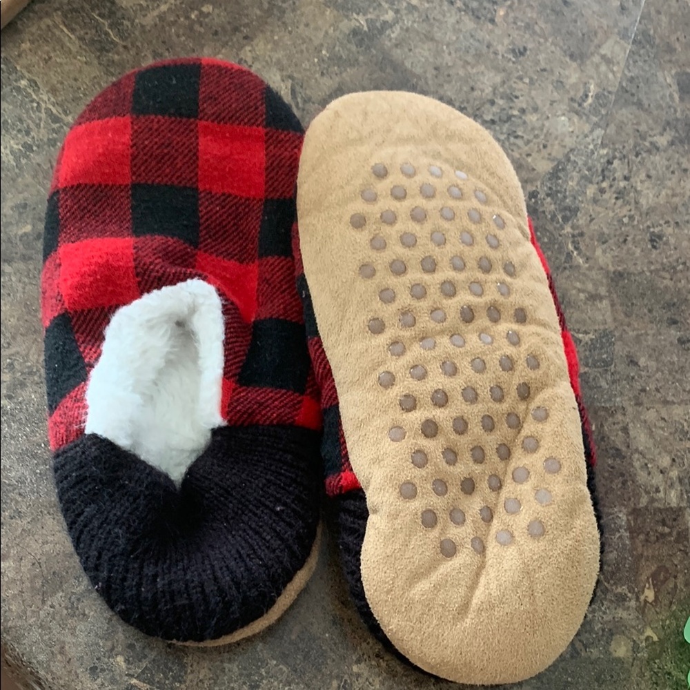 Plaid Slippers with Soft Lining